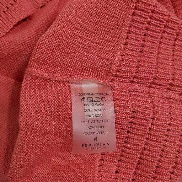 Peruvian Connection Womens Chaco Lace Knit Pima Cotton Cardigan XL Point… - Picture 12 of 12